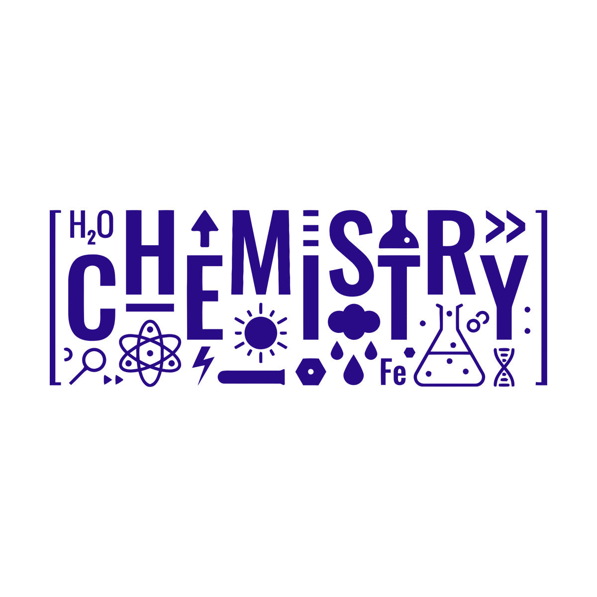 Engraving Decals Science Lettering Chemistry Teen Wall Beautification