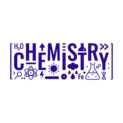 Engraving Decals Science Lettering Chemistry Teen Wall Beautification