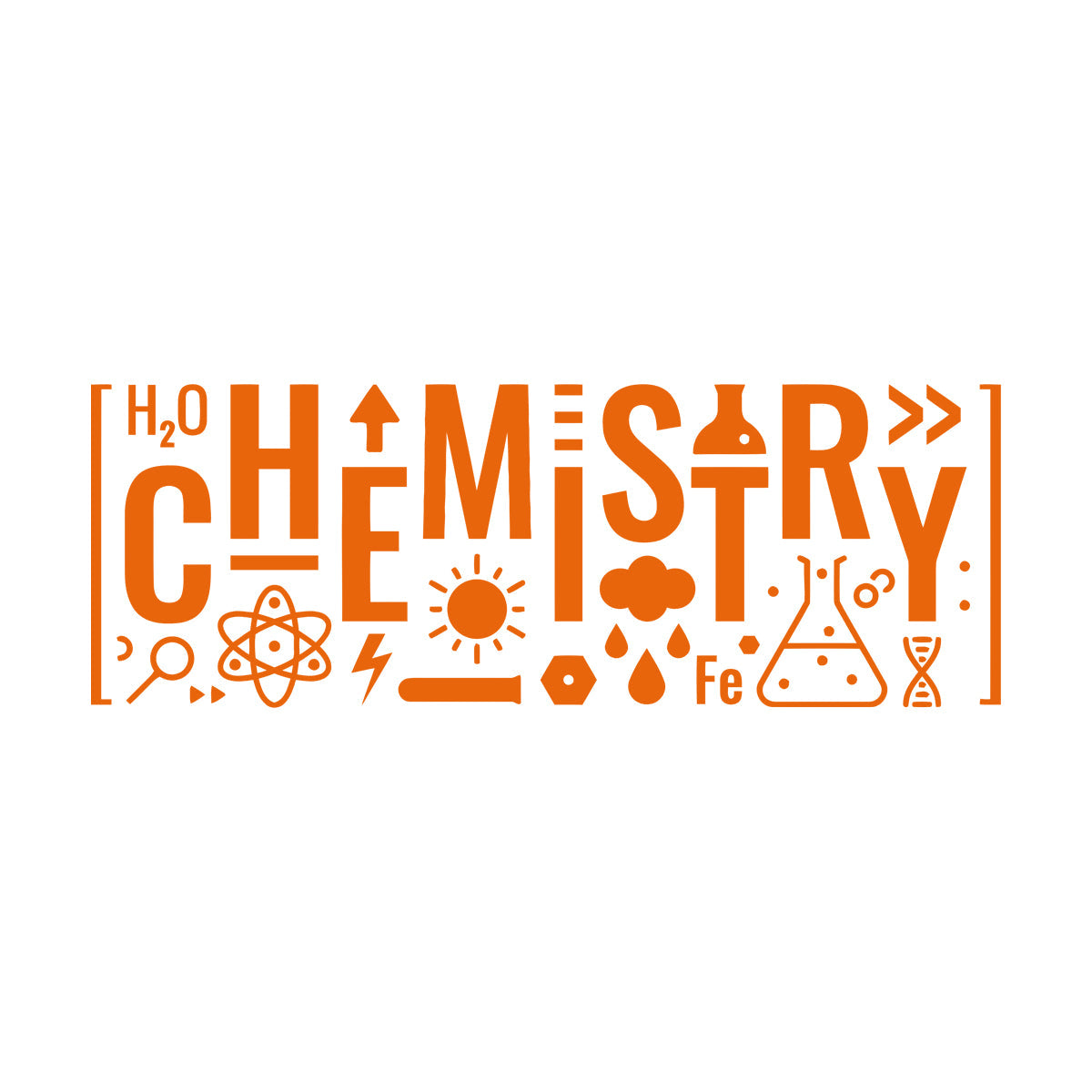 Engraving Decals Science Lettering Chemistry Teen Wall Beautification
