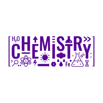 Engraving Decals Science Lettering Chemistry Teen Wall Beautification