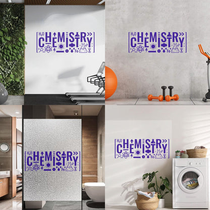 Engraving Decals Science Lettering Chemistry Teen Wall Beautification