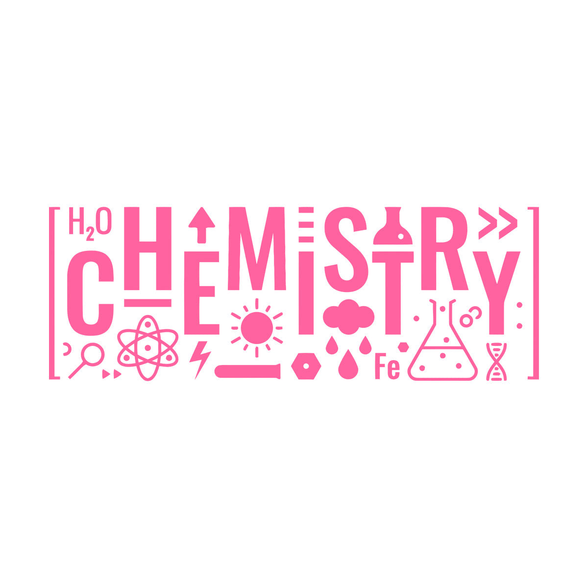 Engraving Decals Science Lettering Chemistry Teen Wall Beautification