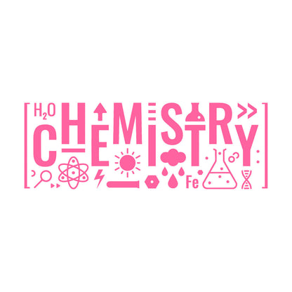 Engraving Decals Science Lettering Chemistry Teen Wall Beautification