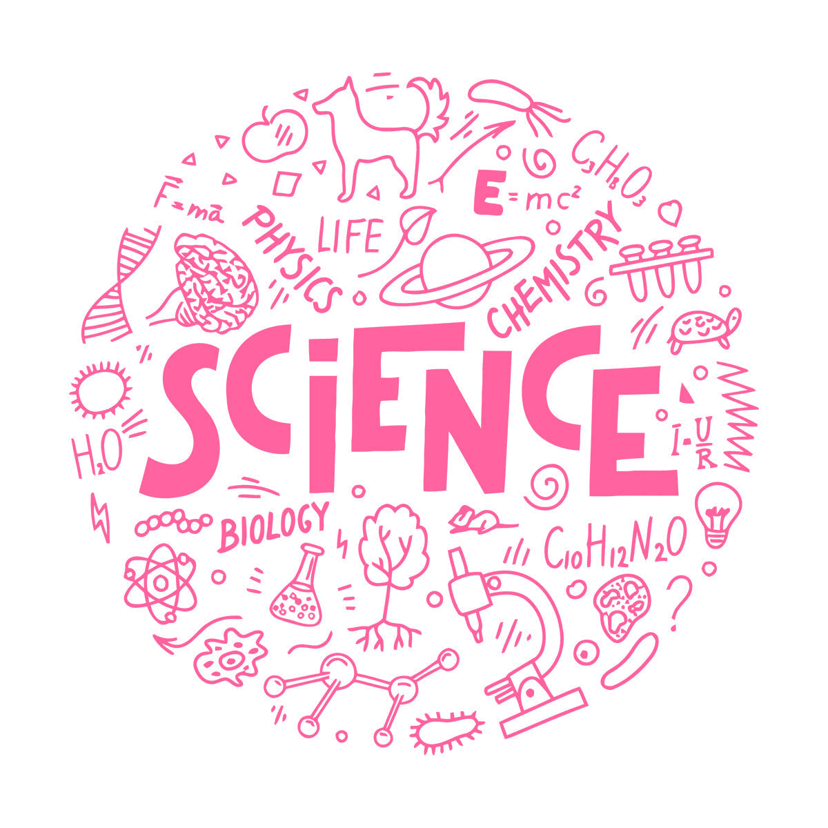 Mural And Wall Vinyl Decal Science Physics Biology Chemistry School Student Car Body Decoration