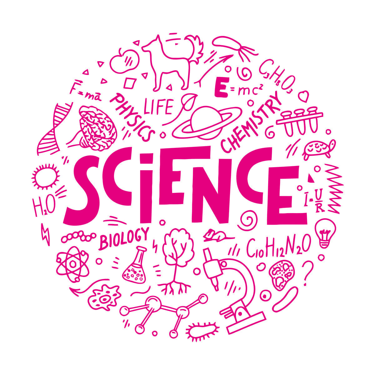 Mural And Wall Vinyl Decal Science Physics Biology Chemistry School Student Car Body Decoration