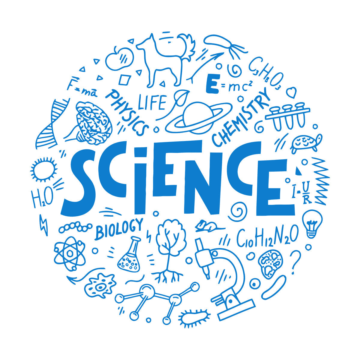 Mural And Wall Vinyl Decal Science Physics Biology Chemistry School Student Car Body Decoration