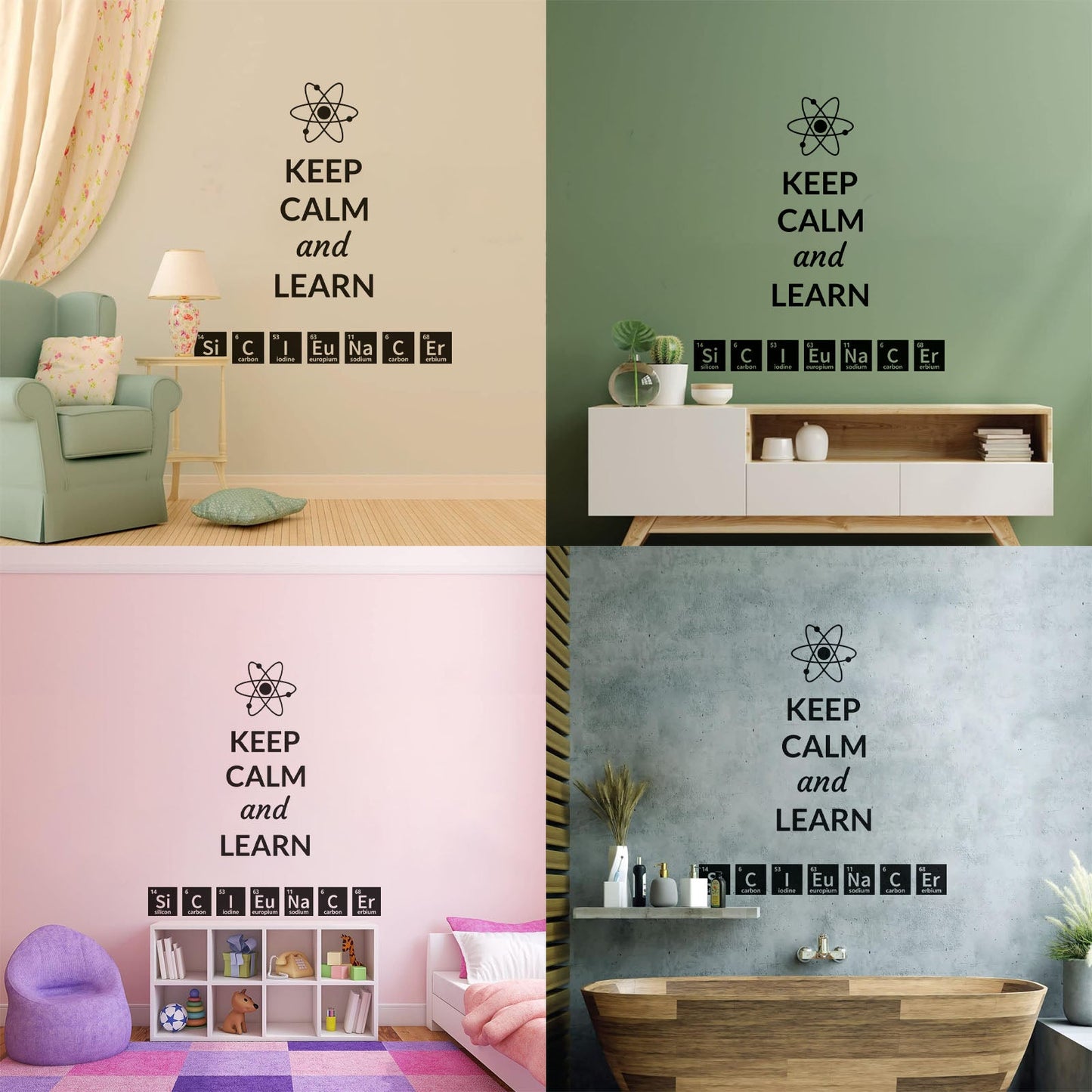 Science Quote Chemical Lab Chemistry Laboratory School Classroom Wall Stickers Paster Paper Window Decals