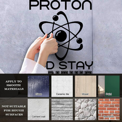 Fine Carving Stickers Science School Proton Chemistry Phrase Laboratory Store Decoration