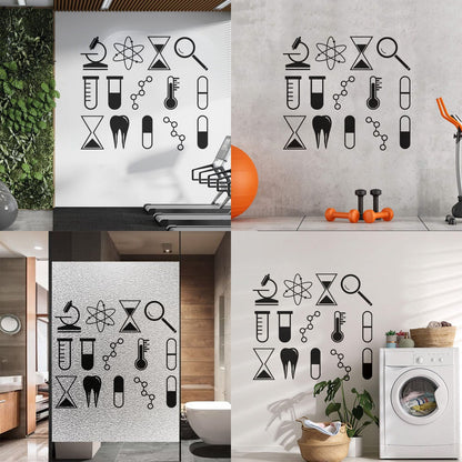 Wall Stickers Science University School Laboratory Chemistry Tattoo Culture