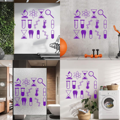 Wall Stickers Science University School Laboratory Chemistry Tattoo Culture