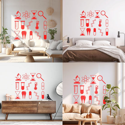 Wall Stickers Science University School Laboratory Chemistry Tattoo Culture