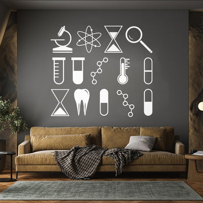 Wall Stickers Science University School Laboratory Chemistry Tattoo Culture