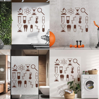 Wall Stickers Science University School Laboratory Chemistry Tattoo Culture