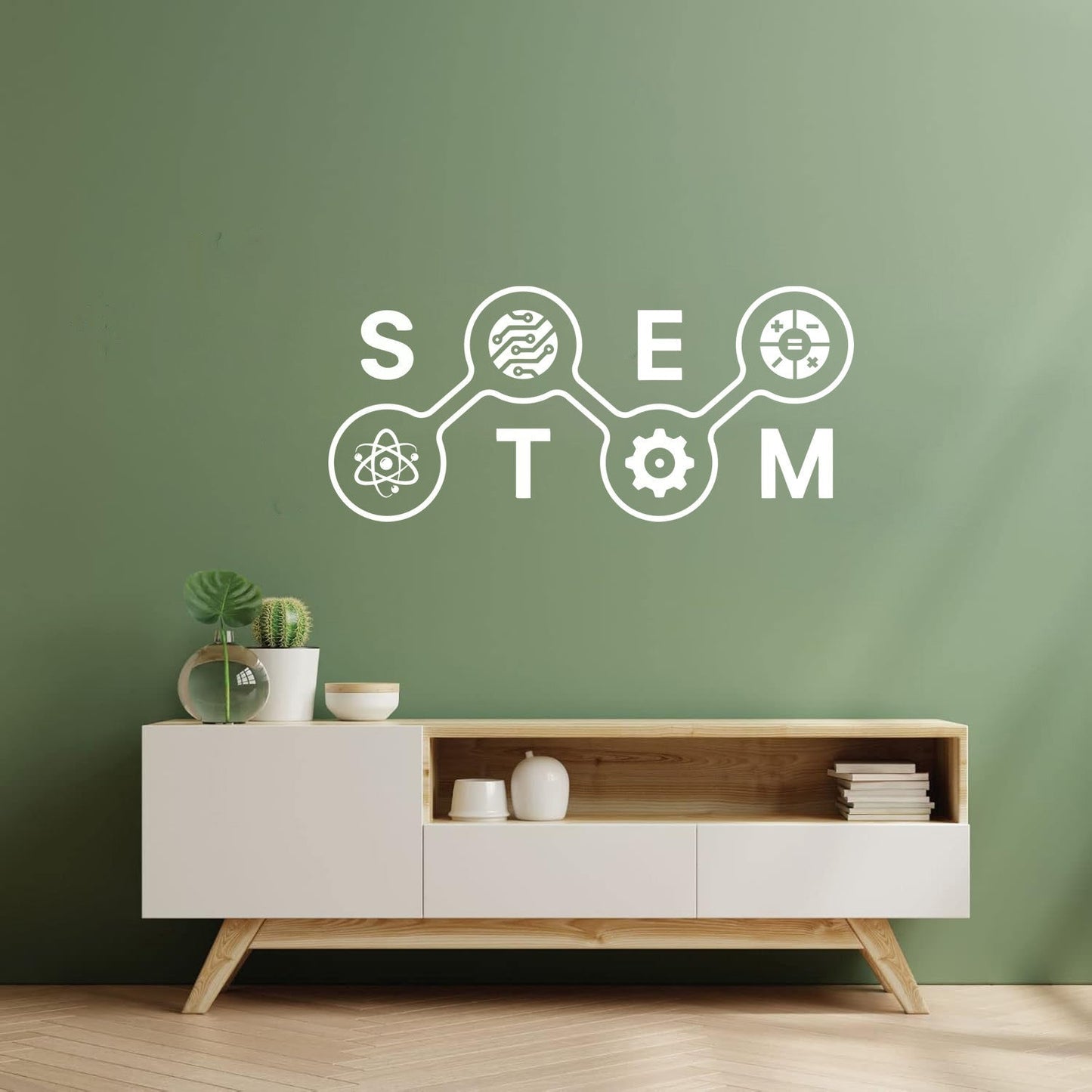 Fine Carving Decals Stem Lettering School Science Class Chemistry Removable Without Leaving Glue