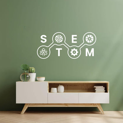 Fine Carving Decals Stem Lettering School Science Class Chemistry Removable Without Leaving Glue