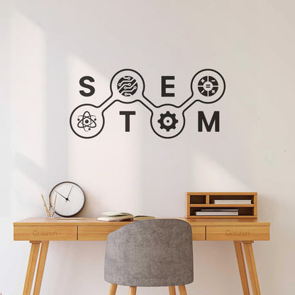 Fine Carving Decals Stem Lettering School Science Class Chemistry Removable Without Leaving Glue