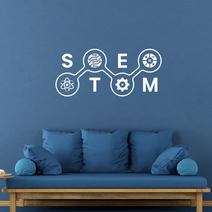 Fine Carving Decals Stem Lettering School Science Class Chemistry Removable Without Leaving Glue