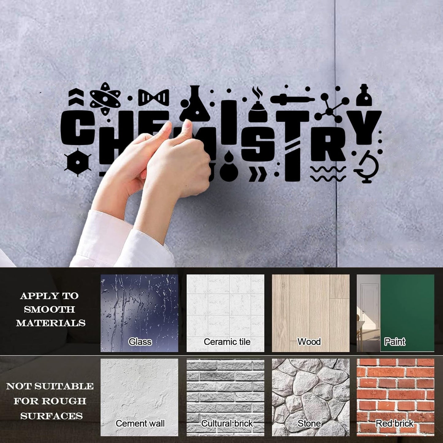 Vinyl Art Sticker Table Teen Chemistry Science School Self Adhesive