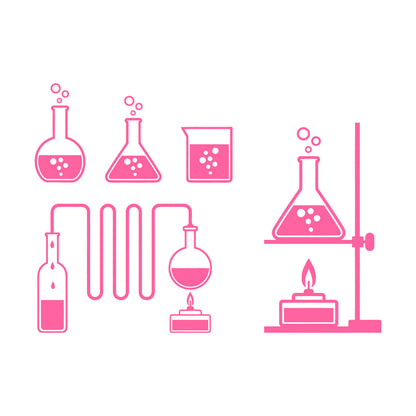 Tube Bubbles Science Chemistry Laboratory School Lettering Decals Multi Color Selection