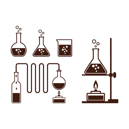 Tube Bubbles Science Chemistry Laboratory School Lettering Decals Multi Color Selection