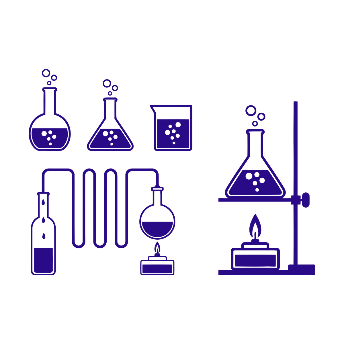 Tube Bubbles Science Chemistry Laboratory School Lettering Decals Multi Color Selection