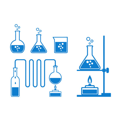 Tube Bubbles Science Chemistry Laboratory School Lettering Decals Multi Color Selection