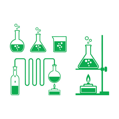 Tube Bubbles Science Chemistry Laboratory School Lettering Decals Multi Color Selection