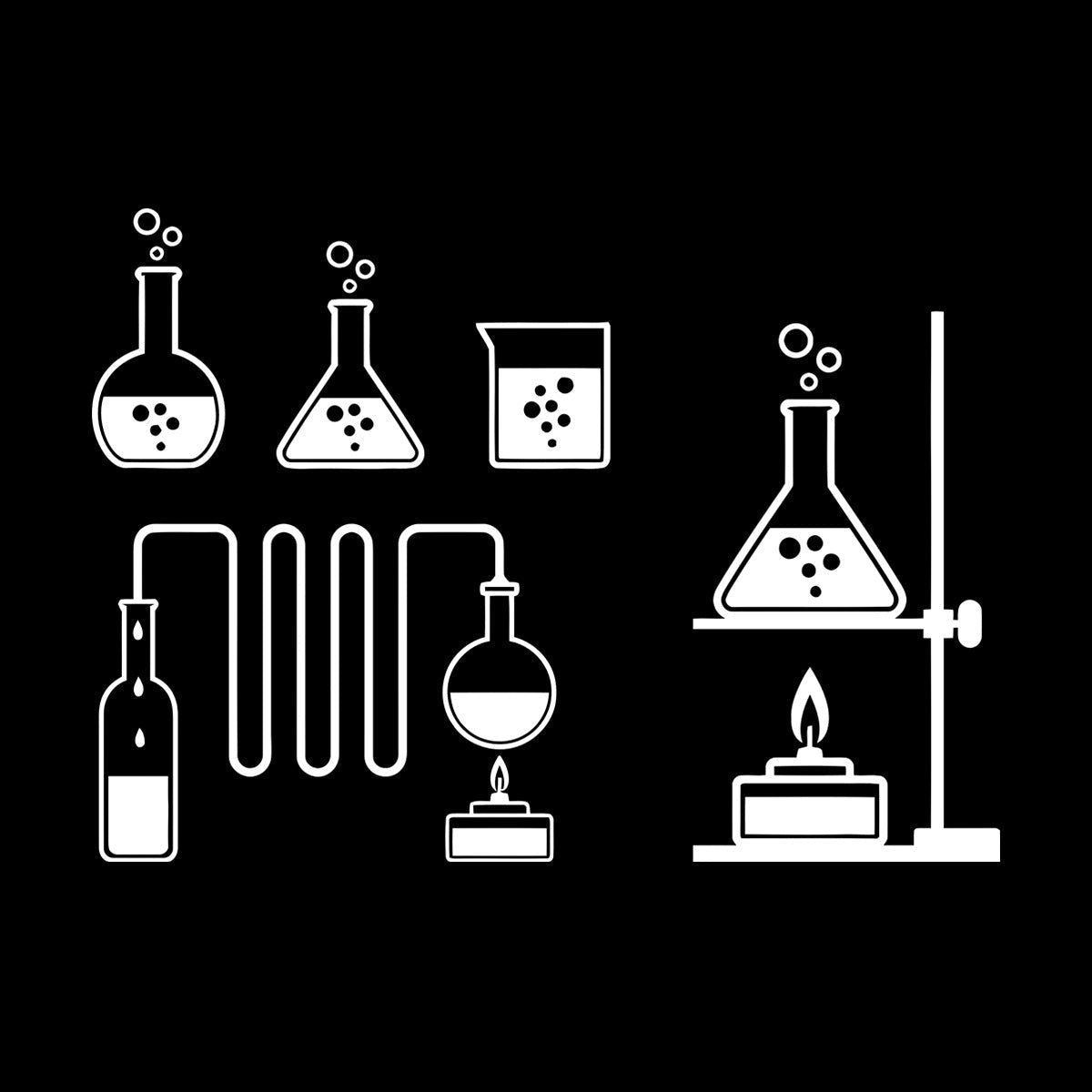 Tube Bubbles Science Chemistry Laboratory School Lettering Decals Multi Color Selection