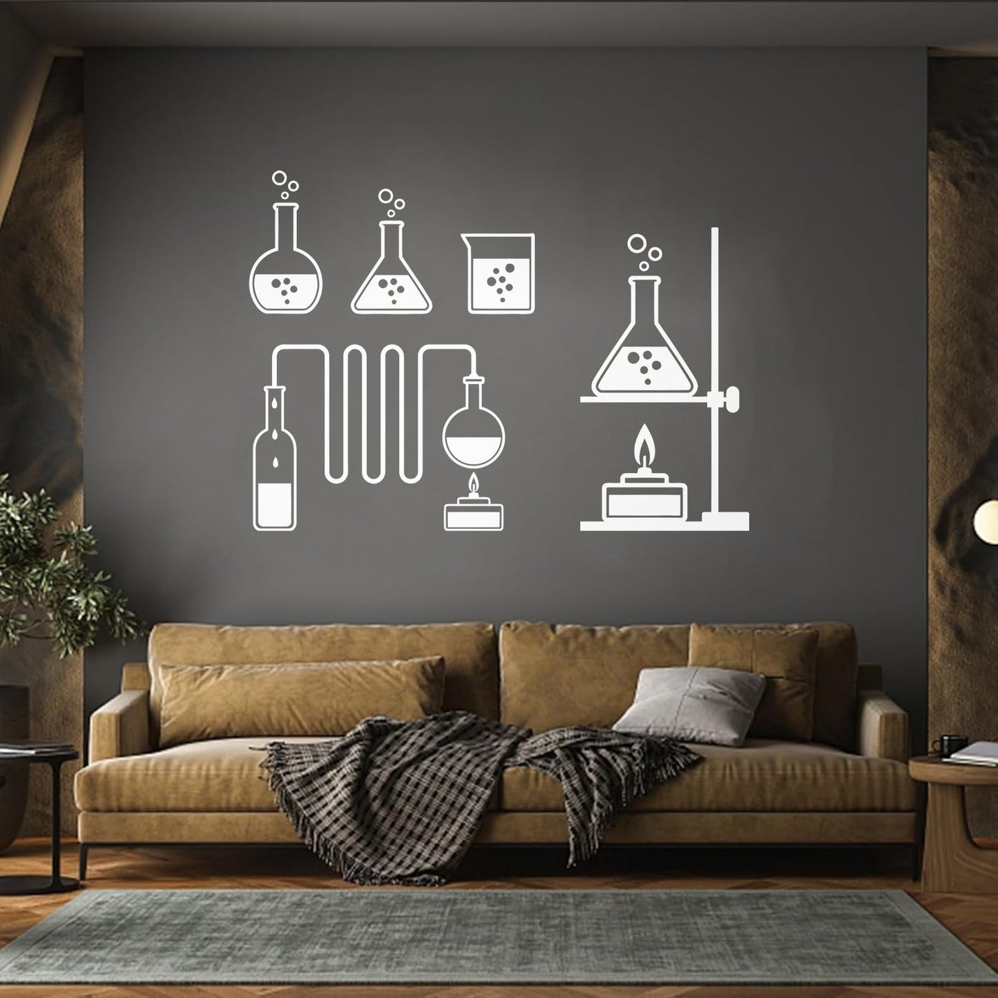 Tube Bubbles Science Chemistry Laboratory School Lettering Decals Multi Color Selection