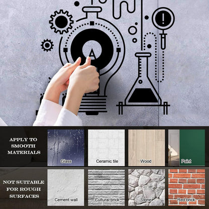 Wall Decals Pvc School Creative Inspiration Chemistry Table Equipped With Transfer Film Kit