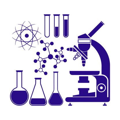 Lettering Stickers Microscope Science Scientist Chemistry School Easy Installation