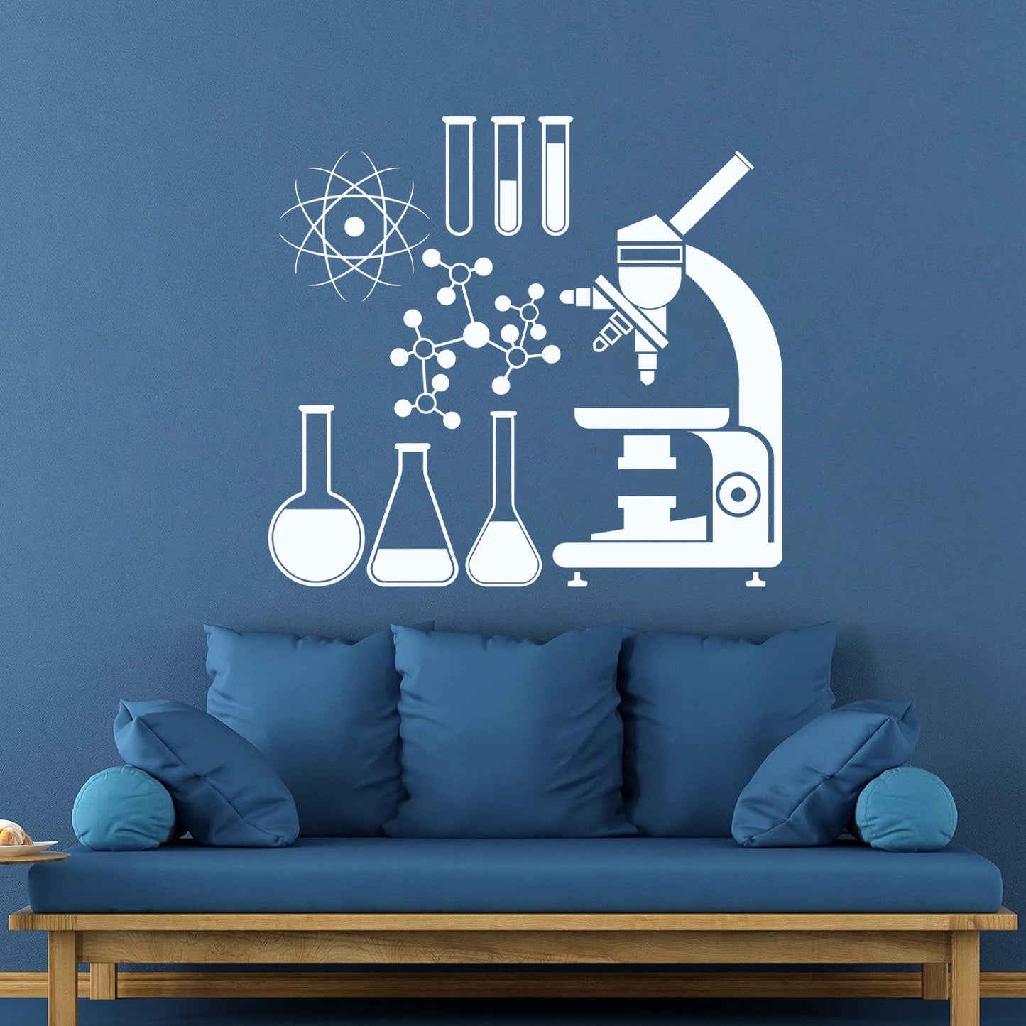 Lettering Stickers Microscope Science Scientist Chemistry School Easy Installation