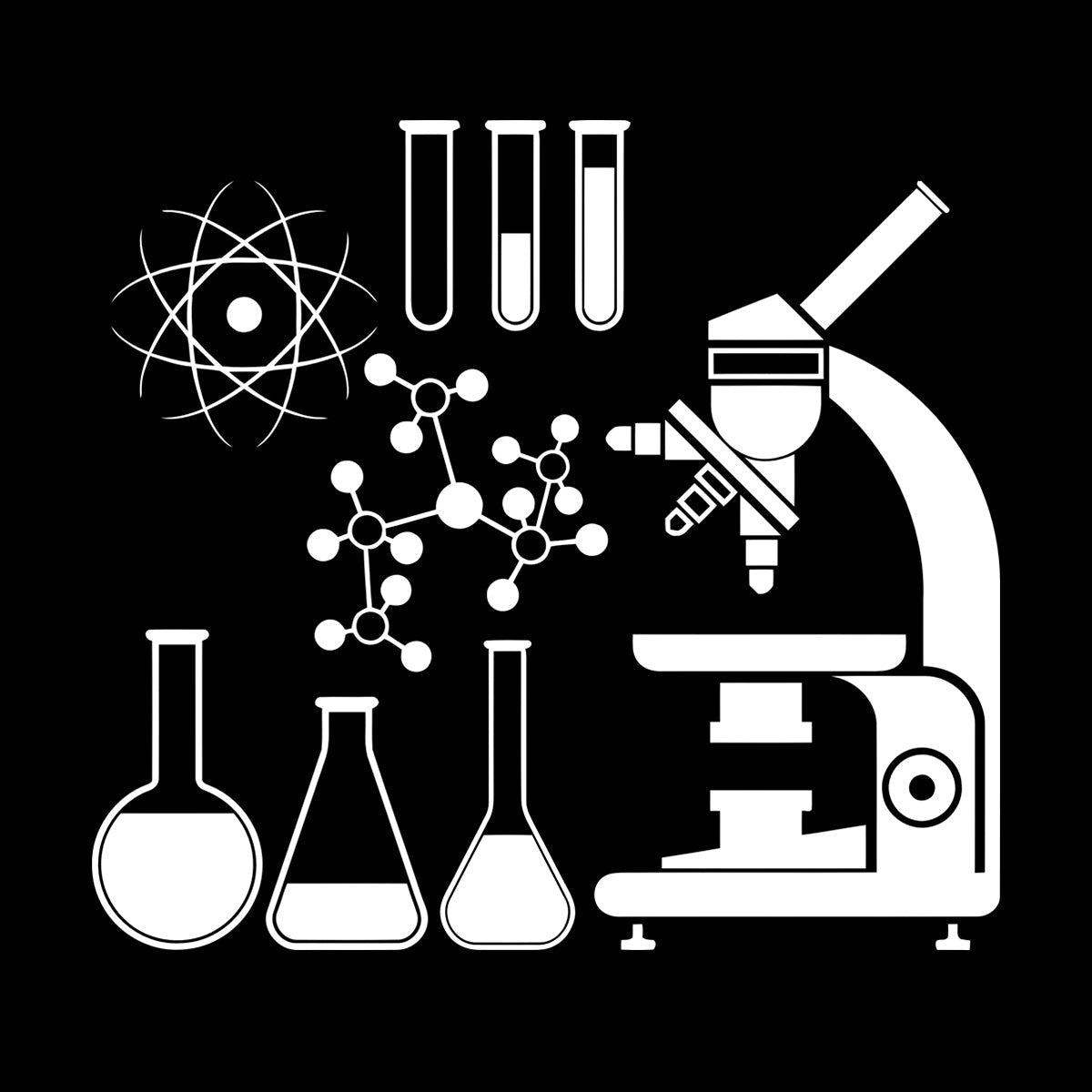 Lettering Stickers Microscope Science Scientist Chemistry School Easy Installation