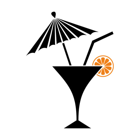Engraving Decals Bar Cocktail Umbrella Martini Drink Beach Bar Alcohol Mojito Pop Cool A Bar Personalized Customization