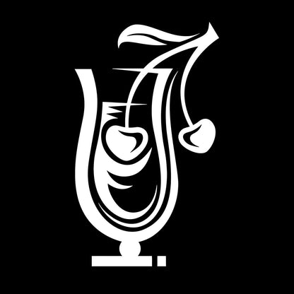 Mural And Wall Vinyl Decal Drinking Collection Cocktail Tumbler Glass Can Modify And Add Information