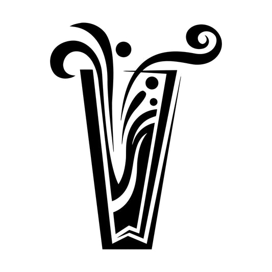 Wall Stickers Paster Paper Drinks Cocktail Glass Collection Cafe Restaurant Art Decoration