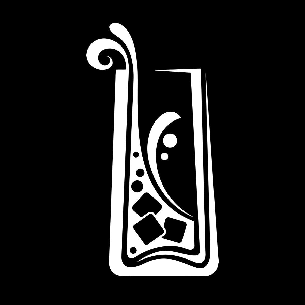 Wall Stickers Drinking Collection Cocktail Tumbler Window Decals