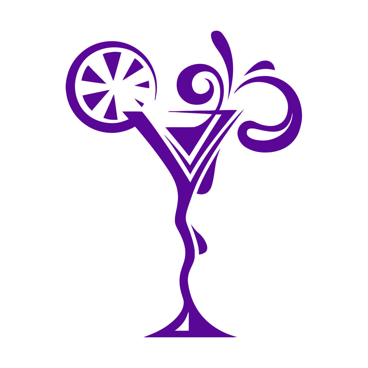 Vinyl Art Sticker Drink Glass Martini Cocktail Collection Cafe Store Decoration