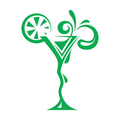 Vinyl Art Sticker Drink Glass Martini Cocktail Collection Cafe Store Decoration