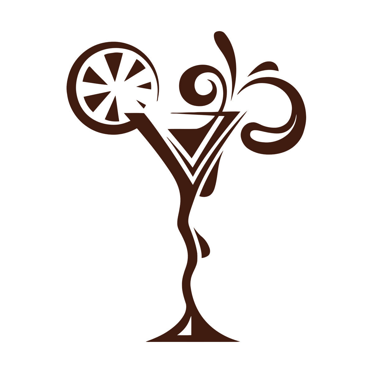 Vinyl Art Sticker Drink Glass Martini Cocktail Collection Cafe Store Decoration