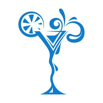 Vinyl Art Sticker Drink Glass Martini Cocktail Collection Cafe Store Decoration