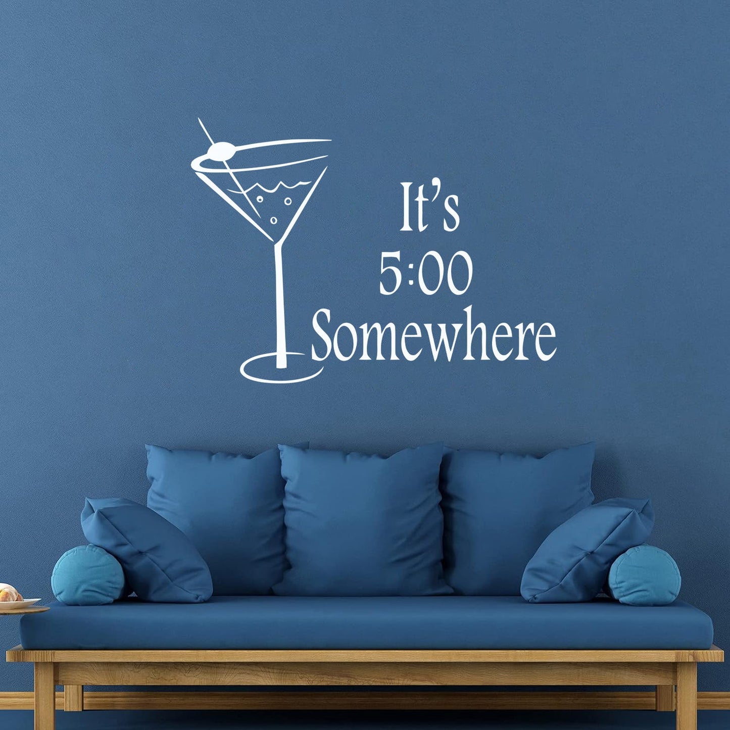 Lettering Decals Cocktail Time It'S Five O'Clock Somewhere Quote Margarita M Removable Without Leaving Glue