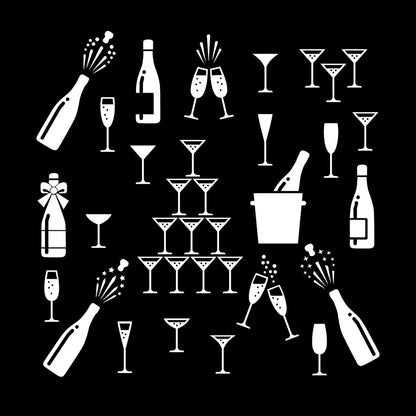 Alcohol Drink Bar Cocktail Party Night Club Kitchen Wall Decals Pvc Self Adhesive