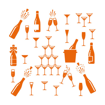 Alcohol Drink Bar Cocktail Party Night Club Kitchen Wall Decals Pvc Self Adhesive