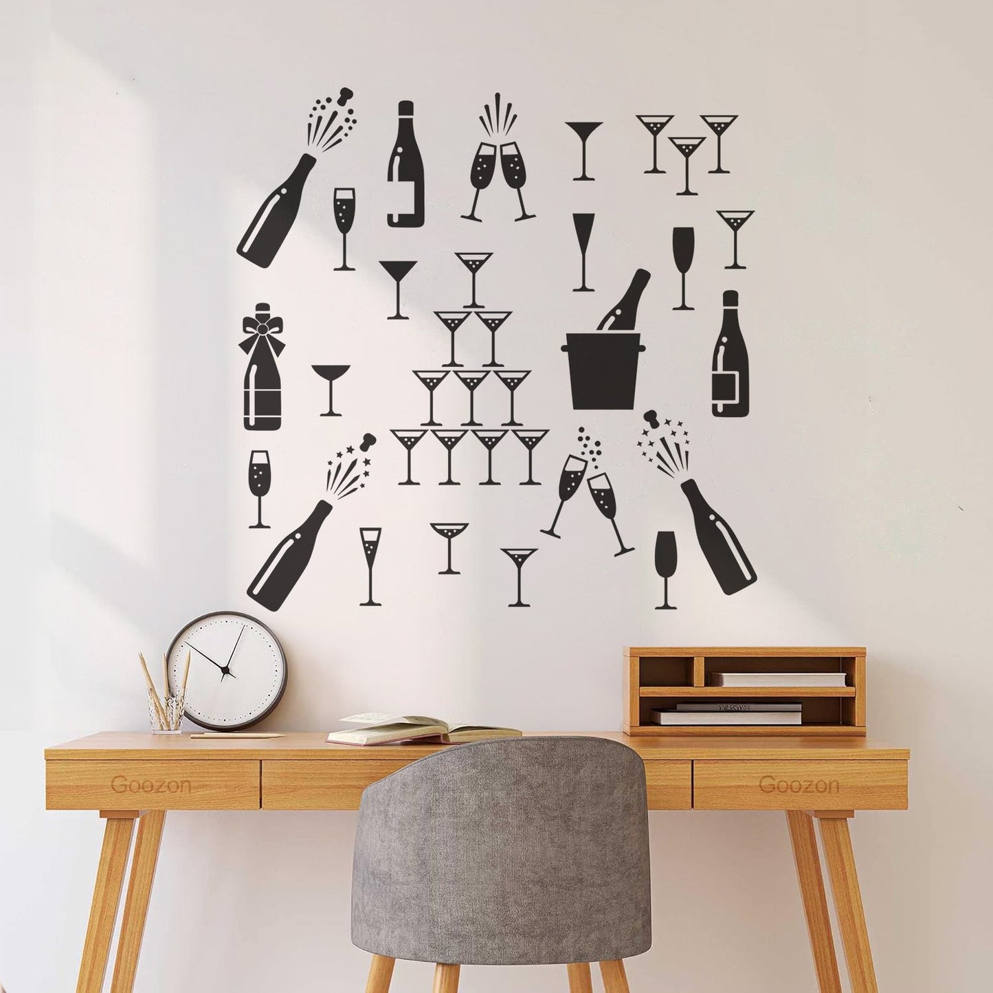 Alcohol Drink Bar Cocktail Party Night Club Kitchen Wall Decals Pvc Self Adhesive