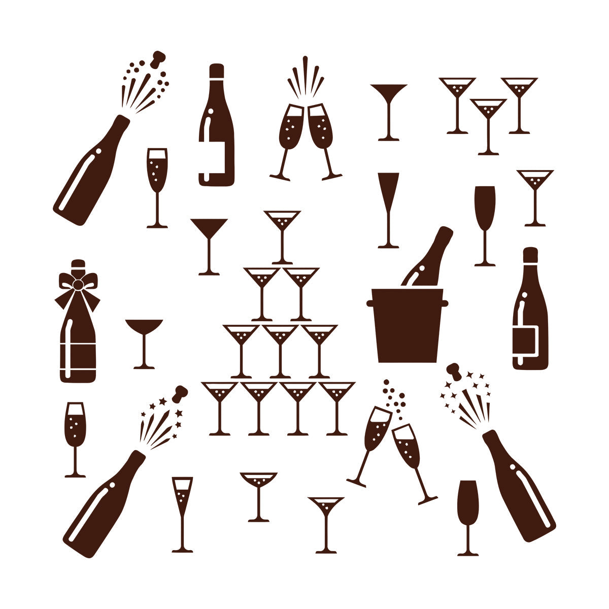 Alcohol Drink Bar Cocktail Party Night Club Kitchen Wall Decals Pvc Self Adhesive