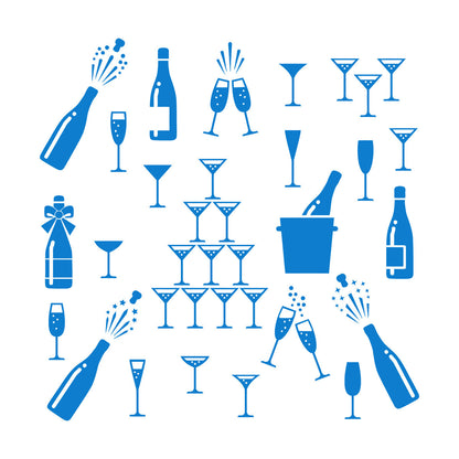 Alcohol Drink Bar Cocktail Party Night Club Kitchen Wall Decals Pvc Self Adhesive