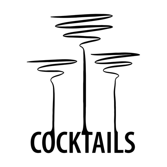 Lettering Stickers Cocktail Party Alcohol Drink Bar Night Club Do Not Damage The Wall Surface