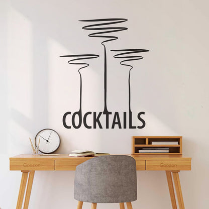 Lettering Stickers Cocktail Party Alcohol Drink Bar Night Club Do Not Damage The Wall Surface