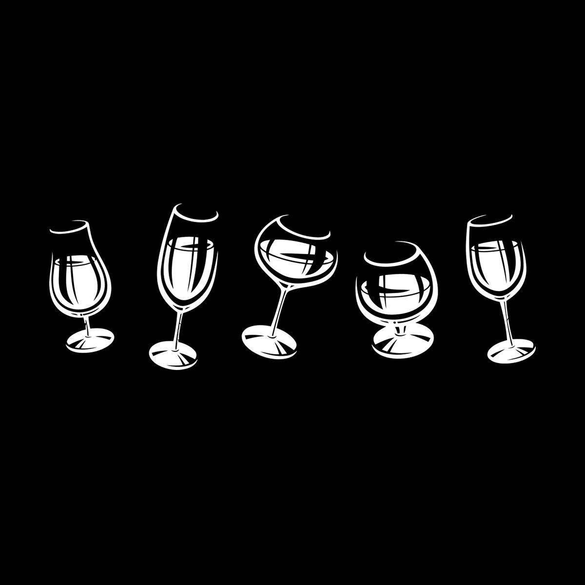 Vinyl Wall Stickers Alcoholic Cocktail Party Wine Glasses Party Ation Equipped With Transfer Film Kit